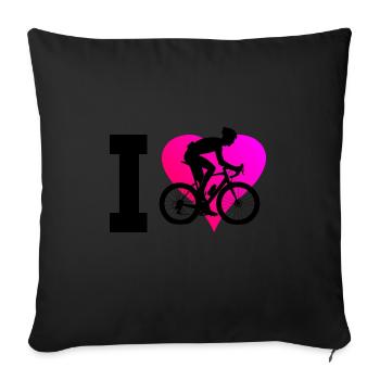 Road Bike Road Bike Road Bike Women's Road Bike - Sofa pillowcase 17,3'' x 17,3'' (45 x 45 cm) - black - Front