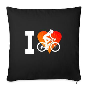 Cyclisme Femmes VTT Cyclisme VTT - Housse de coussin décorative 45 x 45 cm - noir - Devant
