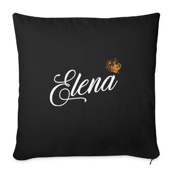 Elena Name for Women Kids Toddlers - Elena Custom - Sofa pillowcase 17,3'' x 17,3'' (45 x 45 cm) - black - Front