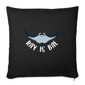 Rae est Bae - Housse de coussin décorative 45 x 45 cm - noir - Devant
