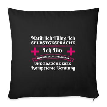 Heilerziehungspflegerin Beruf Heilerziehungspflege - Sofakissenbezug 45 x 45 cm - Schwarz - Vorne