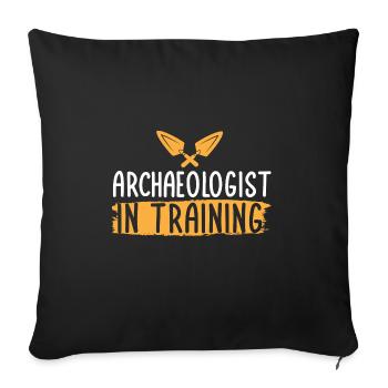Archaeology Gift Archaeologist - Sofa pillowcase 17,3'' x 17,3'' (45 x 45 cm) - black - Front