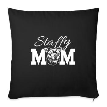 American Staffordshire Bull Terrier Staffy Dog - Housse de coussin décorative 45 x 45 cm - noir - Devant