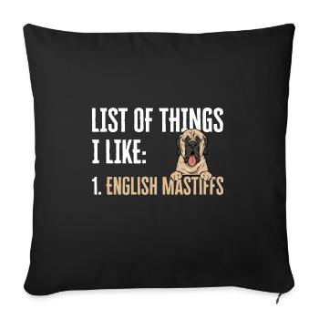 Mastiff Dog Old English Mastiff - Sofa pillowcase 17,3'' x 17,3'' (45 x 45 cm) - black - Front