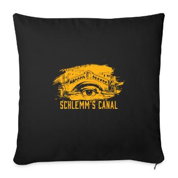 Funny Optometrist Quote Schlemm's Canal Glaucoma - Sofa pillowcase 17,3'' x 17,3'' (45 x 45 cm) - black - Front