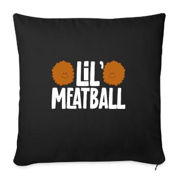 Boulettes de viande Italie Cuisine italienne - Housse de coussin décorative 45 x 45 cm - noir - Devant