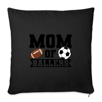 baller fussball baller Geschenk - Sofakissenbezug 45 x 45 cm - Schwarz - Vorne