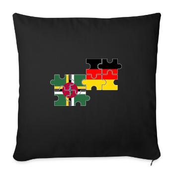Dominica Germany Flag Dominicans - Sofa pillowcase 17,3'' x 17,3'' (45 x 45 cm) - black - Front