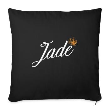 Jade Custom Name for Women Kids Toddlers - Jade - Sofa pillowcase 17,3'' x 17,3'' (45 x 45 cm) - black - Front