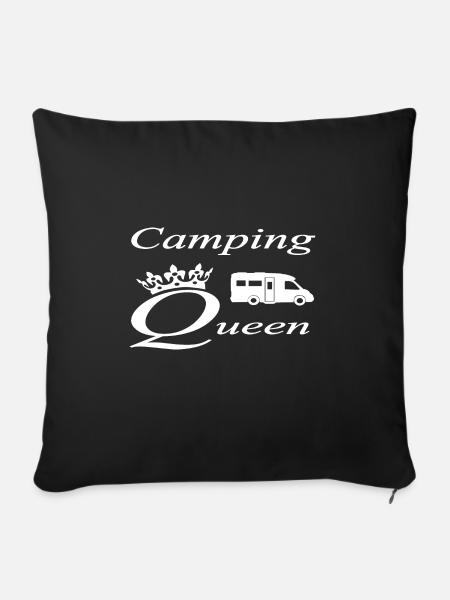 Camping - Sofakissenbezug 45 x 45 cm - Schwarz