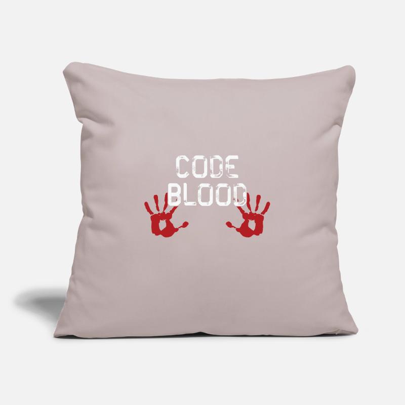 Code Blood ProgramHands Housse de coussin décorative 45 x 45 cm