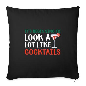 Weihnachten Santa Claus Merry Christmas - Sofa pillowcase 17,3'' x 17,3'' (45 x 45 cm) - black - Front