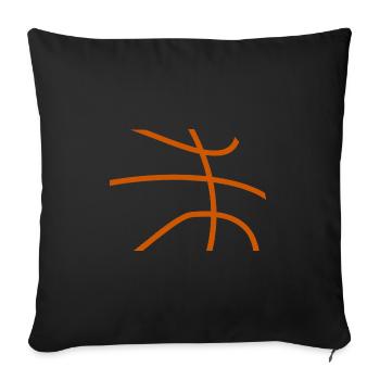 Joueurs de basket-ball - Housse de coussin décorative 45 x 45 cm - noir - Devant