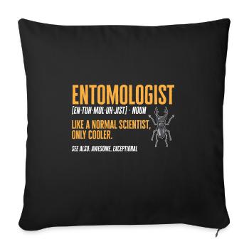 Insect collectors, insects, beetle lovers, entomologists - Sofa pillowcase 17,3'' x 17,3'' (45 x 45 cm) - black - Front