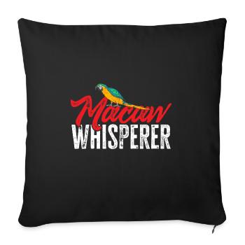 Yellow-breasted Macaw Parrot Blue And Yellow Macaw - Sofa pillowcase 17,3'' x 17,3'' (45 x 45 cm) - black - Front