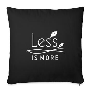 Less is More Minimalist - Sofakissenbezug 45 x 45 cm - Schwarz - Vorne