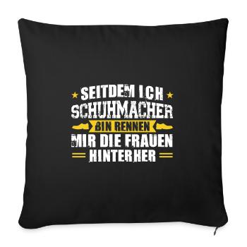 Pferde Beruf Schuster Geschenk - Sofakissenbezug 45 x 45 cm - Schwarz - Vorne