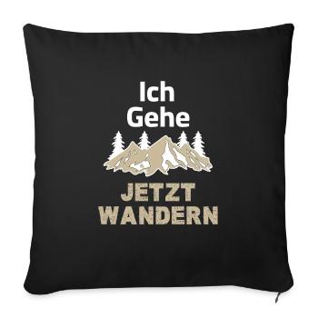 Je vais faire de la randonnée maintenant - Housse de coussin décorative 45 x 45 cm - noir - Devant