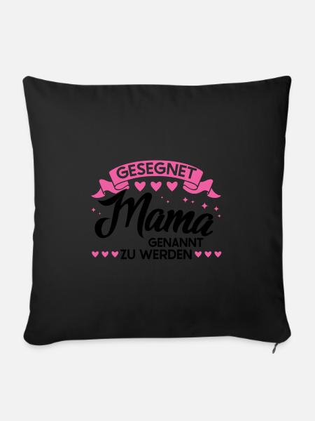 Mutter Familie Mutter Geschenk - Sofakissenbezug 45 x 45 cm - Schwarz