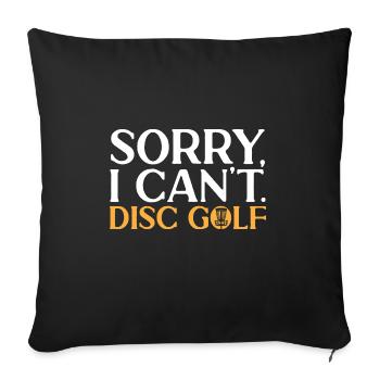 Discgolf Disc Golf Frisbee - Sofakissenbezug 45 x 45 cm - Schwarz - Vorne