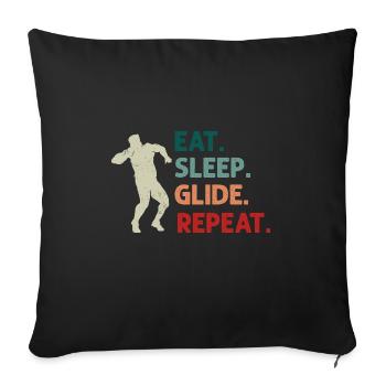 Lancer du poids Athlétisme - Housse de coussin décorative 45 x 45 cm - noir - Devant