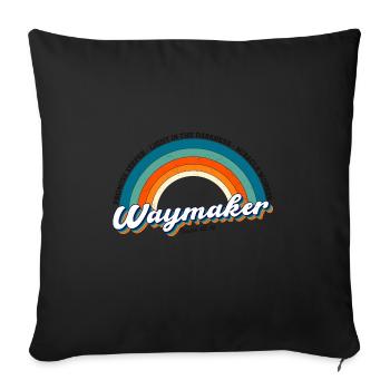 Waymaker Promise Keeper Miracle Worker , Jahrgang - Sofakissenbezug 45 x 45 cm - Schwarz - Vorne