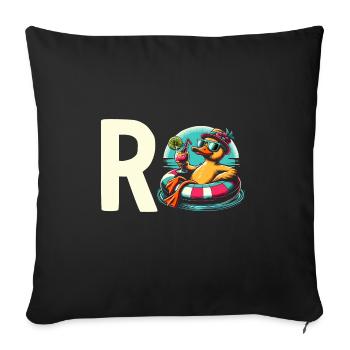 Retiree Gift Pension Saying Retirement - Sofa pillowcase 17,3'' x 17,3'' (45 x 45 cm) - black - Front