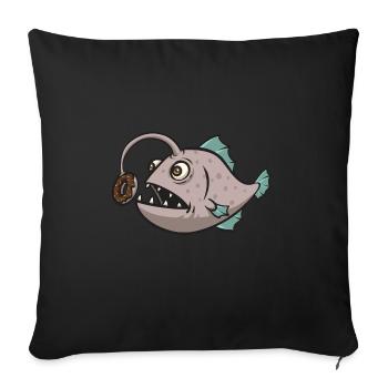 Frogfish Deep Sea Angler Angler Fish - Sofa pillowcase 17,3'' x 17,3'' (45 x 45 cm) - black - Front