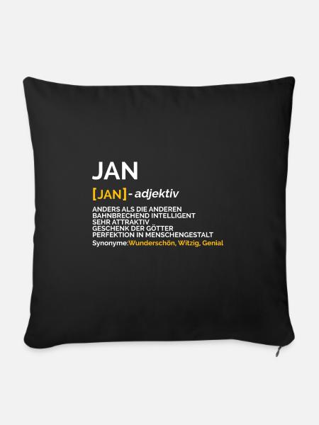 jan - Sofakissenbezug 45 x 45 cm - Schwarz
