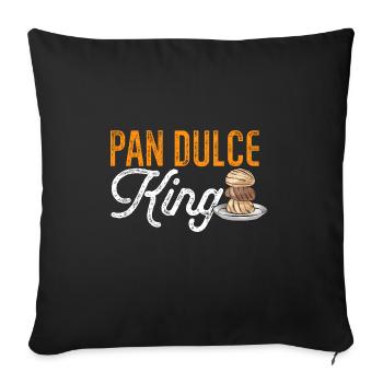Concha Hispanique Mexicain Pan Dulce - Housse de coussin décorative 45 x 45 cm - noir - Devant