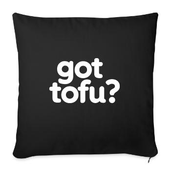 Tofu Lustiges - Sofakissenbezug 45 x 45 cm - Schwarz - Vorne