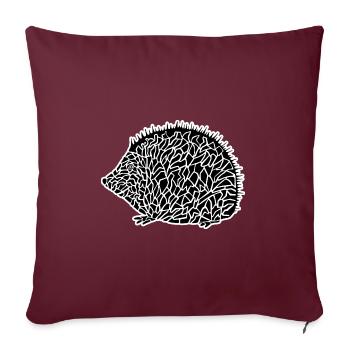 Hedgehog Mosaic Hedgehog Tattoo Animal Love Art Art - Sofa pillowcase 17,3'' x 17,3'' (45 x 45 cm) - burgundy - Front