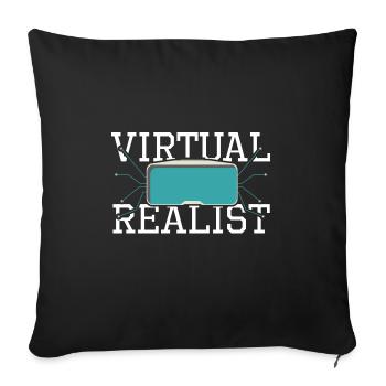 Realist Virtual Reality VR AR - Sofa pillowcase 17,3'' x 17,3'' (45 x 45 cm) - black - Front