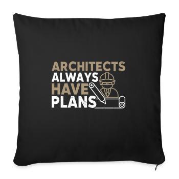 Architect Art Architecture Designer - Sofa pillowcase 17,3'' x 17,3'' (45 x 45 cm) - black - Front