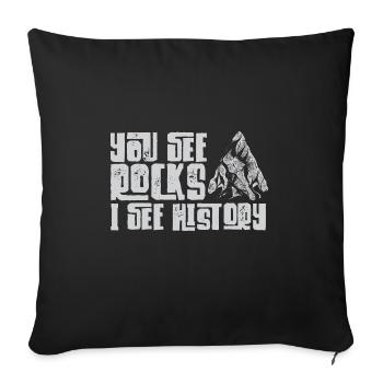 Arrowhead Hunting Arrowhead Collector - Sofa pillowcase 17,3'' x 17,3'' (45 x 45 cm) - black - Front