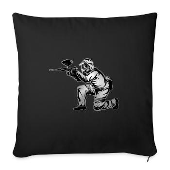 Paintball - Sofa pillowcase 17,3'' x 17,3'' (45 x 45 cm) - black - Front