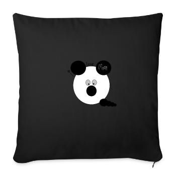 Montrer l’amour parental - Love Mum - Housse de coussin décorative 45 x 45 cm - noir - Devant