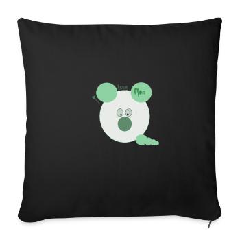 Montrer l’amour parental - Love Mum - Housse de coussin décorative 45 x 45 cm - noir - Devant
