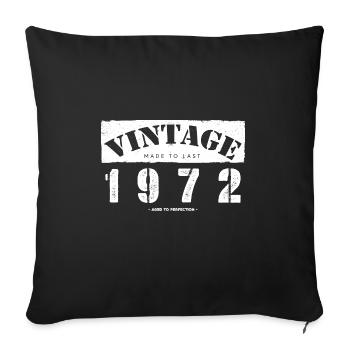 51 Jahre alt: Vintage Classic 1972 51. Geburtstag - Sofakissenbezug 45 x 45 cm - Schwarz - Vorne