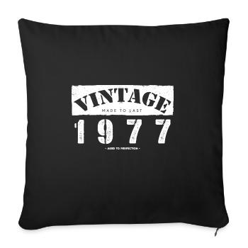46 Year Old: Vintage Classic 1977 46th Birthday - Sofa pillowcase 17,3'' x 17,3'' (45 x 45 cm) - black - Front