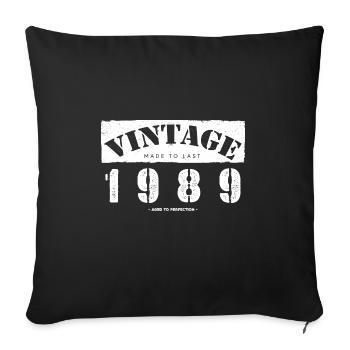 34 Year Old: Vintage Classic 1989 34th Birthday - Sofa pillowcase 17,3'' x 17,3'' (45 x 45 cm) - black - Front