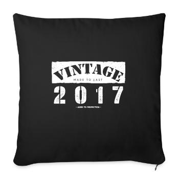 6 Year Old: Vintage Classic 2017 6th Birthday - Sofa pillowcase 17,3'' x 17,3'' (45 x 45 cm) - black - Front