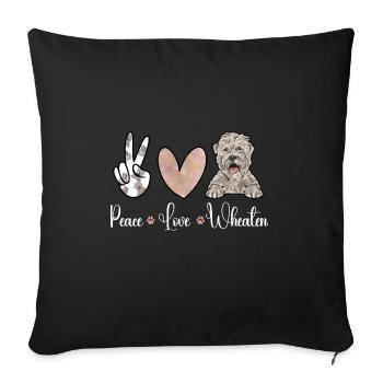 Terrier irlandais à enrobage doux - Housse de coussin décorative 45 x 45 cm - noir - Devant
