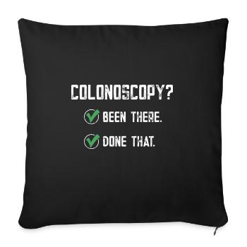 Gastroenterology Endoscopy Colonoscopy - Sofa pillowcase 17,3'' x 17,3'' (45 x 45 cm) - black - Front