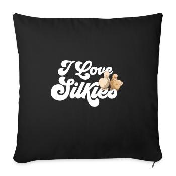 Seidenhuhn Poulet soyeux - Housse de coussin décorative 45 x 45 cm - noir - Devant