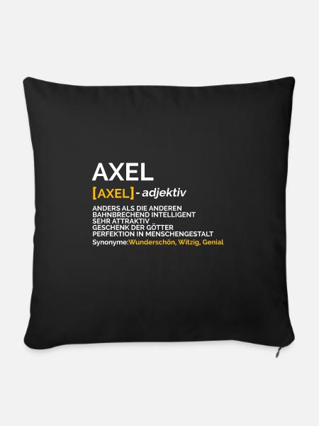 Axel - Sofakissenbezug 45 x 45 cm - Schwarz
