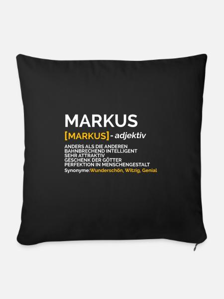 Markus - Sofakissenbezug 45 x 45 cm - Schwarz