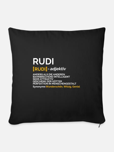 Rudi - Sofakissenbezug 45 x 45 cm - Schwarz