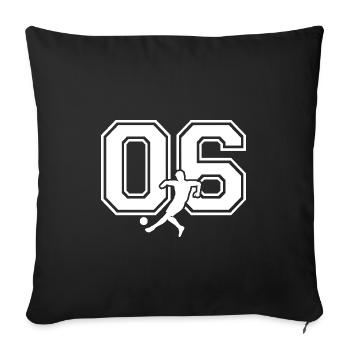 Soccer Number 06 Soccer Player - Sofa pillowcase 17,3'' x 17,3'' (45 x 45 cm) - black - Front