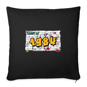 Le meilleur du graffiti de 1984 – 41 ans de streetwise - Housse de coussin décorative 45 x 45 cm - noir - Devant